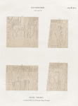 Macedonier. Alexander II. Oestl[iches] Theben [Thebes]: a. Luqsor [Luxor], Cella ; b.c.d. Karnak, Chons [Khonsu]-Tempel.