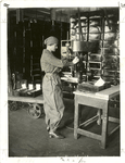 Woman munitions worker at the Frankfort Arsenal.