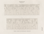 Ptolemaeer. Ptol. XVI. Cäsar.  Dendera [Dandara[. Architrav vor der Osiriskammer. [Dachraum H]