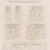 Ptolemaeer. Ptol. XVI. Cäsar.  Erment [Armant].  Grössste Kammer: a-c. Südwand; d-f. Nordwand; g. Westwand, Architrav.