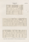 Ptolemaeer. Ptol. XVI. Cäsar.  Erment [Armant]. Cella: a. Aeussere Nordwand; b.c. Aussenseite der Eingangswand, Architrav.