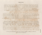 Ptolemaeer.  a.b. Theben [Thebes]. Karnak. Chônstempel, Architrav über der hintersten Mittelthür. [a] Vorderseite, [b] Hinterseite; c. Philae, Ostwand der Osiriskammer.