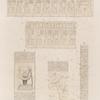 Ptolemaeer.  a. Philae, Westwand der Osiriskammer; b. Theben [Thebes]. Karnak. Chônstempel; c.d. Westl. Theben [Thebes]. Asasîftempel. Hinterste Felsenkammer.