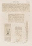 Ptolemaeer.  a. Philae, Westwand der Osiriskammer; b. Theben [Thebes]. Karnak. Chônstempel; c.d. Westl. Theben [Thebes]. Asasîftempel. Hinterste Felsenkammer.