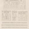 Römische Kaiser. Augustus. Dendera [Dandara]. Grosser Tempel: a. Säulenhalle; b-e. Aussenseite; [b.c.] Hinterwand; [d.] Ostwand; [e.]Westwand.