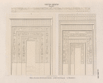 Neues Reich. Dynastie XXVI.  Theben [Thebes]. Memnonia. Nördl. Asasîf. Grab 22: a. Ueber dem Eingange; b.c. Blendthüren.
