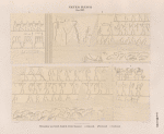 Neues Reich. Dynastie XXVI.  Pyramiden von Giseh [Jîzah] . Grab 81. Erste Kammer: a. Südwand; b. Wesatwand; c. Nordwand.