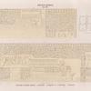 Neues Reich. Dynastie XXVI.  Pyramiden von Saqâra [Saqqârah]. Grab 23: a. Grundriss; b.c.  Kammer A. [b] Südwand, [c] Westwand.