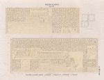 Neues Reich. Dynastie XXVI.  Pyramiden von Saqâra [Saqqârah]. Grab 23: a. Grundriss; b.c.  Kammer A. [b] Südwand, [c] Westwand.
