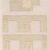Neues Reich. Dynastie XXVI.  Pyramiden von Saqâra [Saqqârah]. Grab 23: a. Kammer A. Norwand;  b.c.  Kammer B. [b] Ostwand, [c] Westwand.