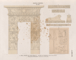 Neues Reich. Dynastie XXX. a-c. Philae. Mittelthor des grossen Pylons H; d-g. Löwe aus Sandstein [jetzt im K. Museum zu Berlin.]; h. Hamamât [Wadi Hammamat]. Felsengrotte. [ Fortsetzung auf Blatt 287a.]