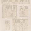 Römische Kaiser. Nero. Dendera [Dandara]. Grosser Tempel.  a.b. Aeusssere Ostwand; c-e. Säulenhalle. [c.] Rechte Wand; [d.] Linke Wand ; [e.] Säule.