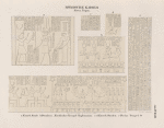 Römische Kaiser. Nerva. Trajan.  a. Esneh [Isnâ], Säule; b. Dendera [Dandara], Nördliche Tempel [Typhonium]; c.d. Esneh [Isnâ], Säulen; e. Philae, Tempel O.