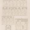 Römische Kaiser. Traianus [Trajan].  Dendera [Dandara]. Nördliche Tempel [Typhonium]: a. Rechte Wand; b. Säule; c. Abakus eines Pfeilers.