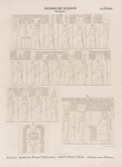 Römische Kaiser. Traianus [Trajan].  Dendera [Dandara]. Nördliche Tempel [Typhonium]: a. Rechte Wand; b. Säule; c. Abakus eines Pfeilers.
