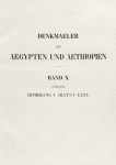 Title page]  Denkmaeler aus Aegypten und Aethiopien. Band X enthaltend Abtheilung V Blatt I-LXXV [1-75]