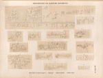 Abyssinishce und Arabische Inschriften.  1. Pyramiden von Meroë, Gruppe A; 2-12 Kurru [el-Kurru] ; 13. Insel Ischisch; 14. Wadi e'Sofra [Mu.sawwarat al-.Sufrah Site]
