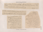 Hieratische Inschriften No. 6-9.  6-8. West Silsilis [Gebel el-Silsila];  9. Hamamât [Wadi Hammamat], Felseninschrift.