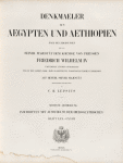 Title page]  Denkmaeler aus Aegypten und Aethiopien  Sechste Abtheilung: Inschriften mit Ausschluss der Hieroglyphischen. Blatt LXX-CXXVII [70-127].