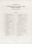 Contents] Abtheilung VI: Inschriften mit Ausschluss der Hieroglyphischen. Blatt LXX-CXXVII [70-127]. Uebersicht.