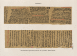 Papyrus. Hieratischer Papyrus. No. I, Lin. 235-311.[jetzt im K. Museum zu Berlin.]