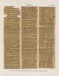 Papyrus. Hieratischer Papyrus. No. II, Vorderseite, Lin. 1-113. [jetzt im K. Museum zu Berlin.]