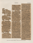 Papyrus. Hieratischer Papyrus. No. III,  Lin. 1-107. [jetzt im K. Museum zu Berlin.]