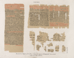 Papyrus. Hieratischer Papyrus. No. X. XI. Papyrusfragmente in Phoenicischer Cursivschrift. [jetzt im K. Museum zu Berlin.]