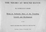 The Negro at Mound Bayou