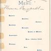 Menu with penciled autographs