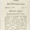 Mona Lisa, by Leonardo da Vinci.