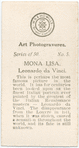 Mona Lisa, by Leonardo da Vinci.