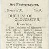 Duchess of Gloucester, by Sir Joshua Reynolds.