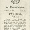 Two Boys, by Sir Peter Paul Rubens.