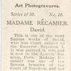 Madame Récamier,  by Jaques-Louis David.
