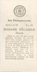 Madame Récamier,  by Jaques-Louis David.