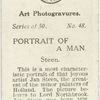 Portrait of a Man, by John Steen.