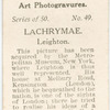 Lachrymae, by Sir Frederick Leighton.