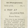 A Peep at Ullswater, by Ernest Parton.