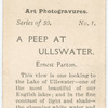 A Peep at Ullswater, by Ernest Parton.