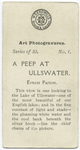 A Peep at Ullswater, by Ernest Parton.