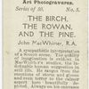 The Birch, The Rowan, and The Pine, by John MacWhirter, R.A..