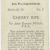 Cherry Ripe, by Sir John Everett Millais, P.R.A..