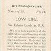 Low Life, by Sir Edwin Landseer, R.A..