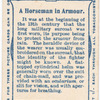 A horseman in armour. 1215. Time of Magna Charta [Magna Carta].