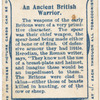 An ancient British warrior. 55 B.C. Time of Julius Cæsar's invasion.