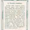 Arms and Armour. A sword combat. 1429. Time of Joan of Arc.