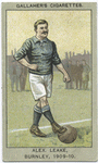 Alex Leake, Burnley, 1909-10.