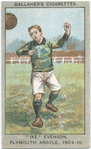 'Ike' Evenson, Plymouth Argyle, 1909-10.