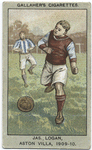 Jas. Logan, Aston Villa, 1909-10.